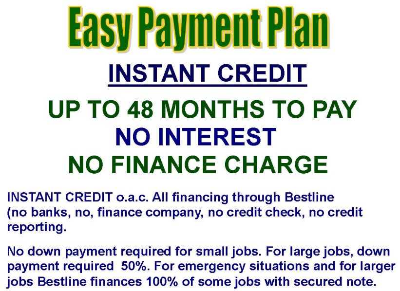 Bestline Plumbing Credit Offer Ad