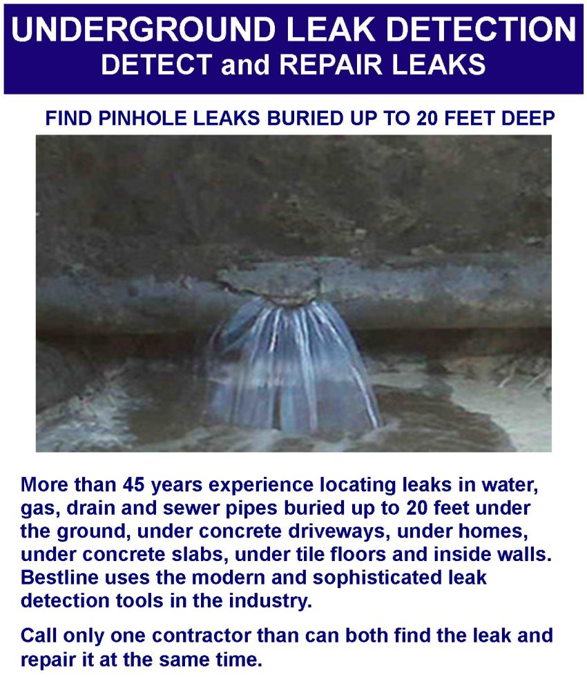 Bestline Plumbing Underground Leak Detection Ad
